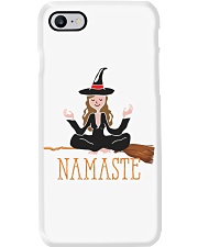 Yoga on broom Phone Case tile
