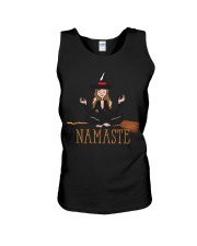Yoga on broom Unisex Tank tile
