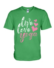 Live Love Yoga V-Neck T-Shirt tile