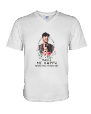 MAKES ME HAPPY V-Neck T-Shirt thumbnail