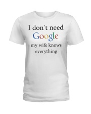 MY WIFE IS GOOGLE Ladies T-Shirt thumbnail