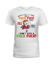 WITH A F F HERE Ladies T-Shirt thumbnail