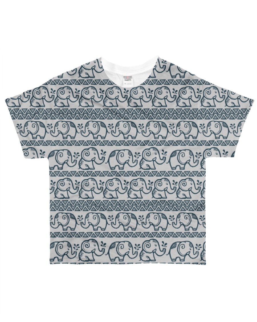 Ethnic elephant motifs All-over T-Shirt
