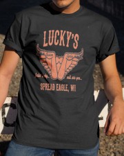 Luckys Custom Motorcycle T Shirt Classic T-Shirt apparel-classic-tshirt-lifestyle-28