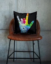 ASL Love Hand Art Square Pillowcase aos-pillow-square-front-lifestyle-04