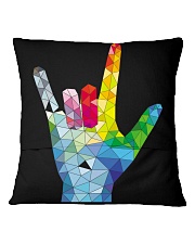 ASL Love Hand Art Square Pillowcase back