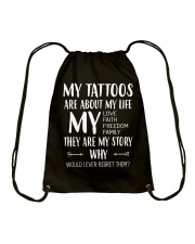 I LOVE MY TATTOOS Drawstring Bag thumbnail