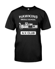 Hawkins Middle School Av Club Hoodie Premium Fit Mens Tee tile