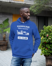Hawkins Middle School Av Club Hoodie Hooded Sweatshirt apparel-hooded-sweatshirt-lifestyle-front-18