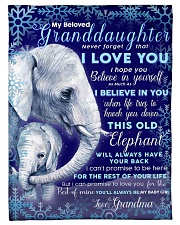 BL10008 - Granddaughter Elephant Christmas Small Fleece Blanket - 30" x 40" front