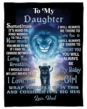 FBC10007P - Lion To My Daughter - Personalized Small Fleece Blanket - 30" x 40" front