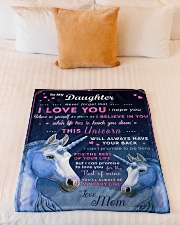 BL10013P - Beloved Daughter Unicorn-Personalized Small Fleece Blanket - 30" x 40" aos-coral-fleece-blanket-30x40-lifestyle-front-04
