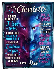 BL10056N - To My Charlotte Dad Letter Small Fleece Blanket - 30" x 40" front