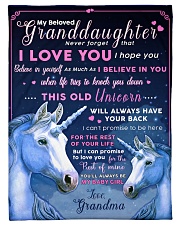 BL10012 - Beloved Granddaughter Unicorn 1 Small Fleece Blanket - 30" x 40" front