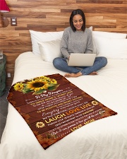 FAM10119BL - To My Daughter Laugh Love Live Small Fleece Blanket - 30" x 40" aos-coral-fleece-blanket-30x40-lifestyle-front-08