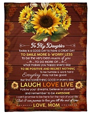 FAM10119BL - To My Daughter Laugh Love Live Small Fleece Blanket - 30" x 40" front
