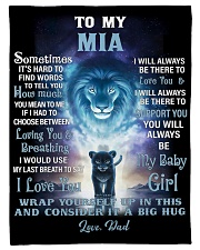 FBC10007N - To My Mia Lion Dad Letter Small Fleece Blanket - 30" x 40" front