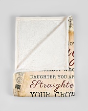 BL10010 - Beloved Daughter Vintage Mom Letter Small Fleece Blanket - 30" x 40" aos-coral-fleece-blanket-30x40-lifestyle-front-17