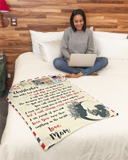 FBL10072A To Christopher Mom Letter Family Small Fleece Blanket - 30" x 40" aos-coral-fleece-blanket-30x40-lifestyle-front-08
