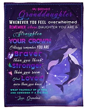 BL10033 - Beloved Granddaughter Whale Night Small Fleece Blanket - 30" x 40" front