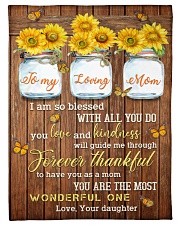 FAM10124BL - To My Loving Mom Forever Thankful Small Fleece Blanket - 30" x 40" front
