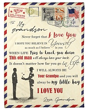 FBL10051 To My Grandson Letter Family Small Fleece Blanket - 30" x 40" front