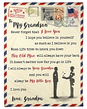 FBL10053 To My Grandson Letter Family Small Fleece Blanket - 30" x 40" front