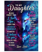 CV10023D - To My Daughter Dad Letter Wolf 16x24 Poster front