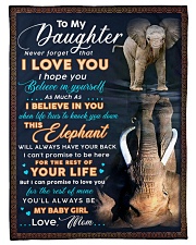 BL10074 - To My Daughter Elephant Mom Letter Small Fleece Blanket - 30" x 40" front