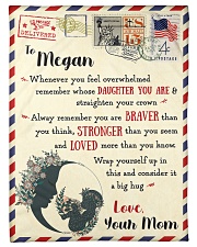 FBL10021G To Megan Love Mom Letter Family Small Fleece Blanket - 30" x 40" front