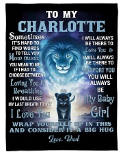 FBC10007N - To My Charlotte Lion Dad Letter Small Fleece Blanket - 30" x 40" front