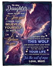 BL10072 - To My Daughter Wolf Mom Letter Small Fleece Blanket - 30" x 40" front
