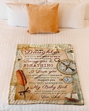 BL10045 - To My Daughter Old Postcard Dad Letter Small Fleece Blanket - 30" x 40" aos-coral-fleece-blanket-30x40-lifestyle-front-04