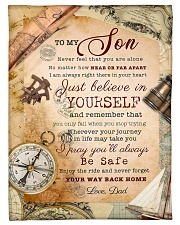 BL10044 - To My Son Vintage Dad Letter Small Fleece Blanket - 30" x 40" front