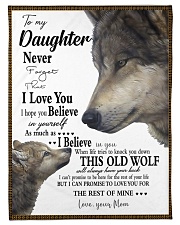 FBC10004 - Wolf To My Daughter Never Forget Small Fleece Blanket - 30" x 40" front