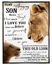 FBC10036 - Mother and Son Lions Small Fleece Blanket - 30" x 40" front