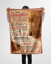 BL10011 - My Daughter Lion Dad Letter Small Fleece Blanket - 30" x 40" aos-coral-fleece-blanket-30x40-lifestyle-front-14