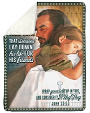 JES10045BL - Jesus Christ Sherpa Fleece Blanket tile