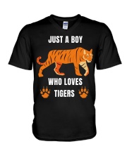 tiger boy V-Neck T-Shirt thumbnail
