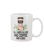 ALL I NEED IS LOVE AND COFFE AND A DOG Mug tile