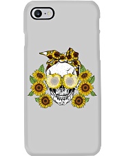 Skull Girl Sunflowers Phone Case tile