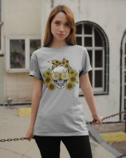 Skull Girl Sunflowers Classic T-Shirt apparel-classic-tshirt-lifestyle-19