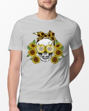 Skull Girl Sunflowers Classic T-Shirt lifestyle-mens-crewneck-front-13