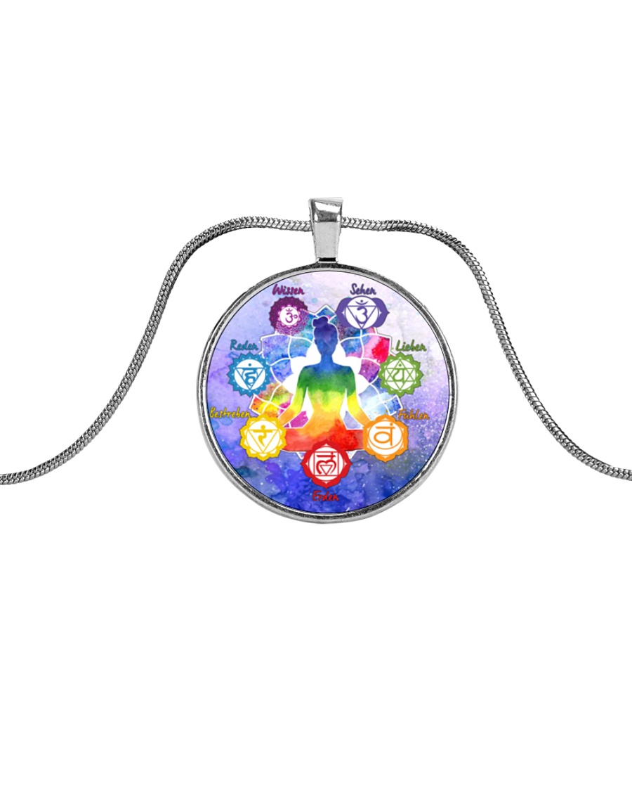 Yoga A97 Meditation Metallic Circle Necklace