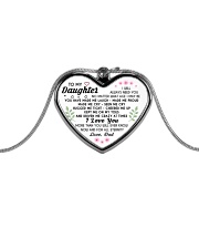 HQD Love You Necklace Metallic Heart Necklace front
