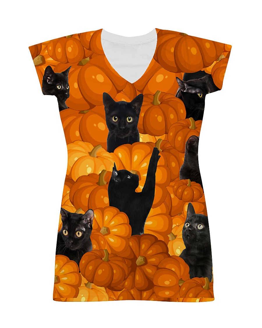 HQ Haloween Cat All-over Dress