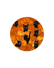 HQ Haloween Cat Circle Magnet thumbnail