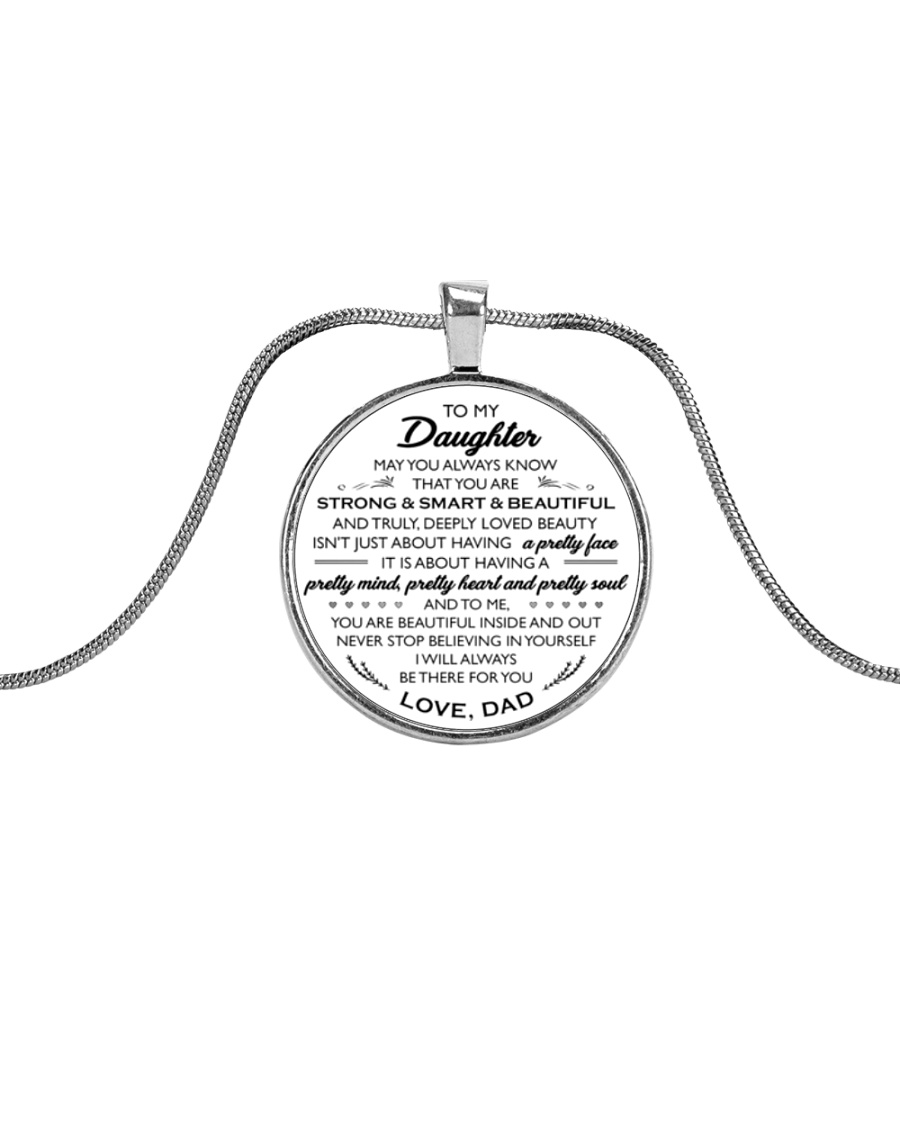 HQD To My Daughter Circle Metallic Circle Necklace