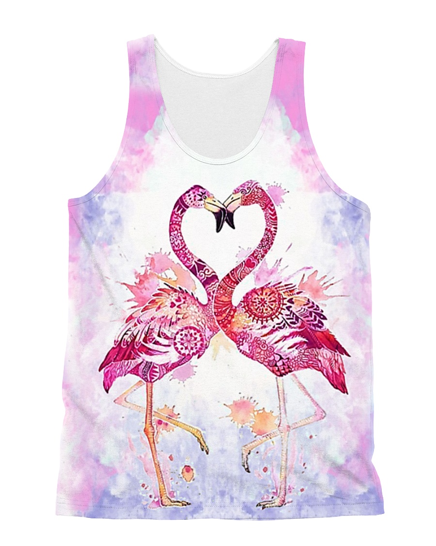 HQ Flamingo Full All-over Unisex Tank