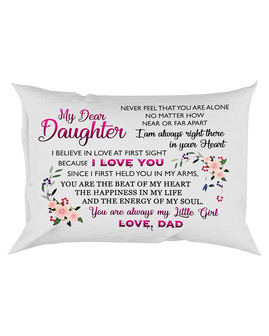 HQD Dear Daughter Pillow Rectangular Pillowcase